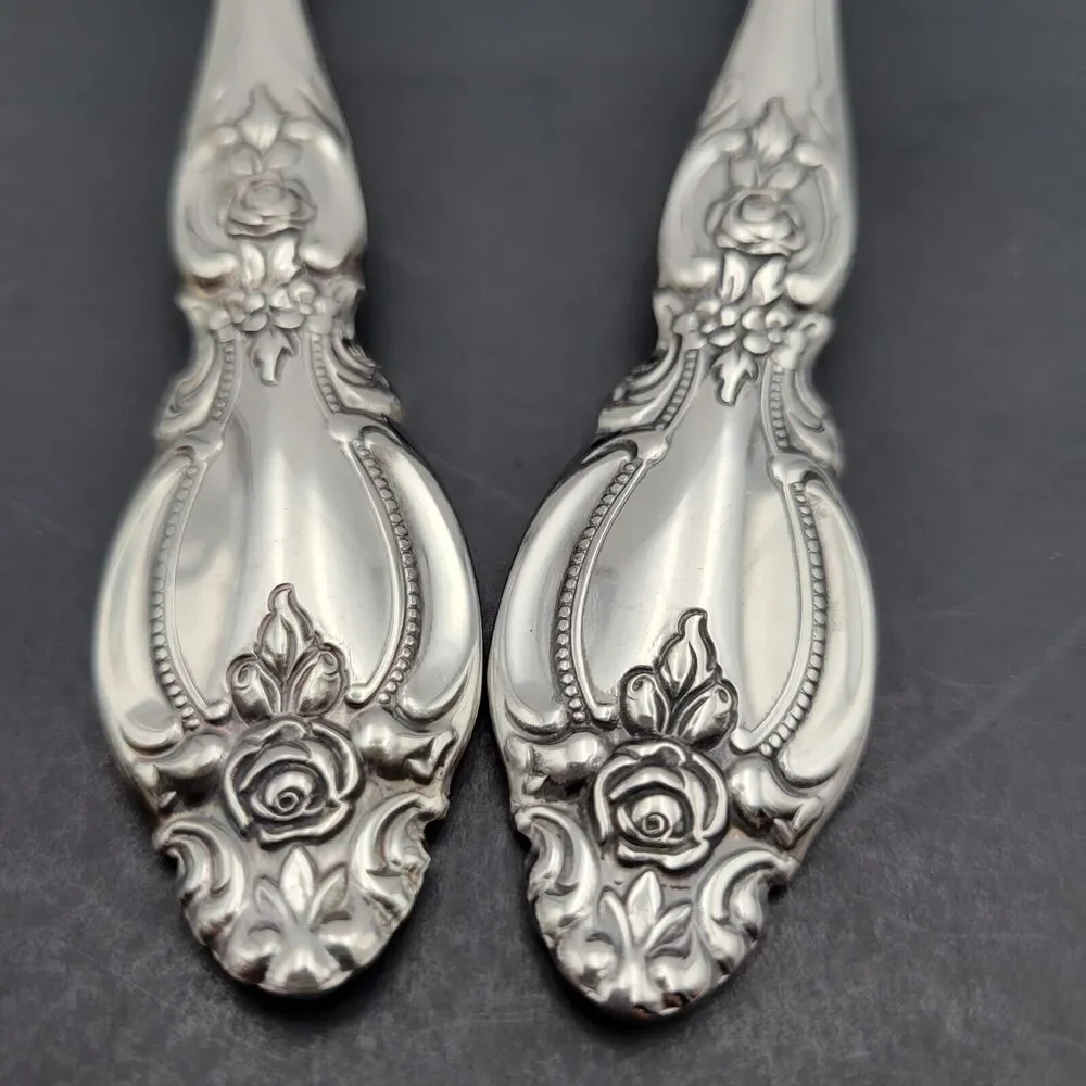 Oneida 18/8 Stainless Heirloom Frederick Serving Set Fork & Spoon (Shell Cassero